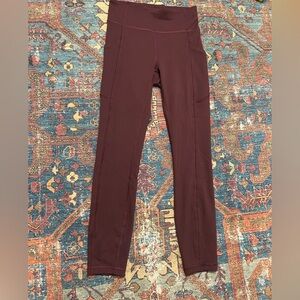 Lululemon Athletica Burgundy Leggings